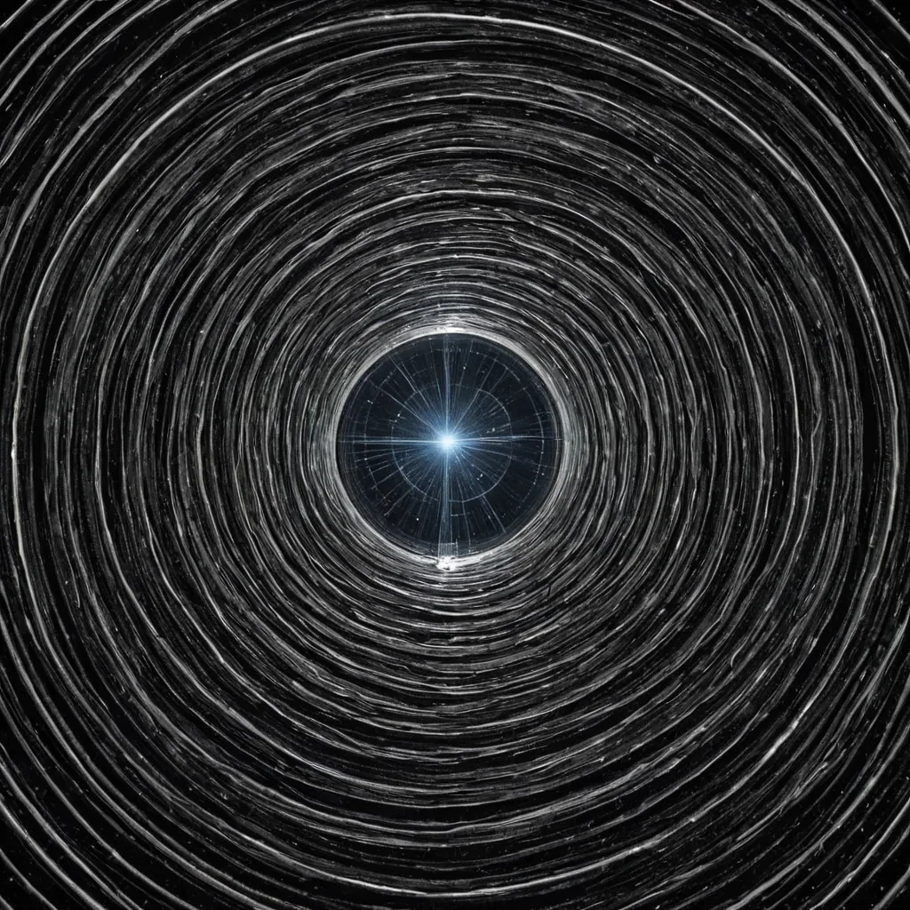 A single, selfreflecting thread of liquid shadow weaves through the center of a floating, inverted observatory suspended in the event horizon of a quantum singularity, its structure not glass or steel but forged from the solidified silence of a thousand unasked questions that never found answers. The thread does not flowit reverberates, each pulse generating a ripple of negative entropy that dissolves the fabric of causality into a shimmering, fractal mist composed of the thermal afterimage of choices never made. The observatorys lenses are not opticalthey are hollowedout echoes of unrecorded observations, each one etched with the chromatic residue of a gaze that never turned toward the stars. The surrounding void is not