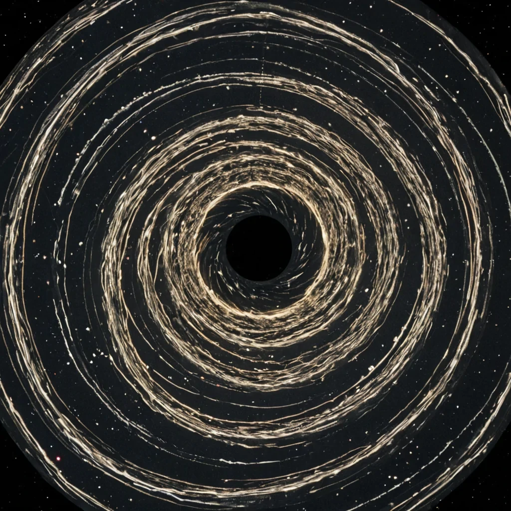 A single, selfunspooling filament of solidified timelapse, shaped like a spiraling, nonlinear thread of reversed photographic exposure, pulses at the center of a vast, suspended observatory built from the compressed, unviewed moments of a civilization that communicated through the duration of synchronized blinking. The filament does not recordit unframes, each twist dissolving a layer of motion that never coalesced into a still image, reforming into ephemeral, sepiatoned afterimages shaped like the negative space between two eyelids that never closed in the same moment of mutual observation. The observatory is not astronomicalit is a layered expanse of petrified gaze, each lens etched with the optical residue of a