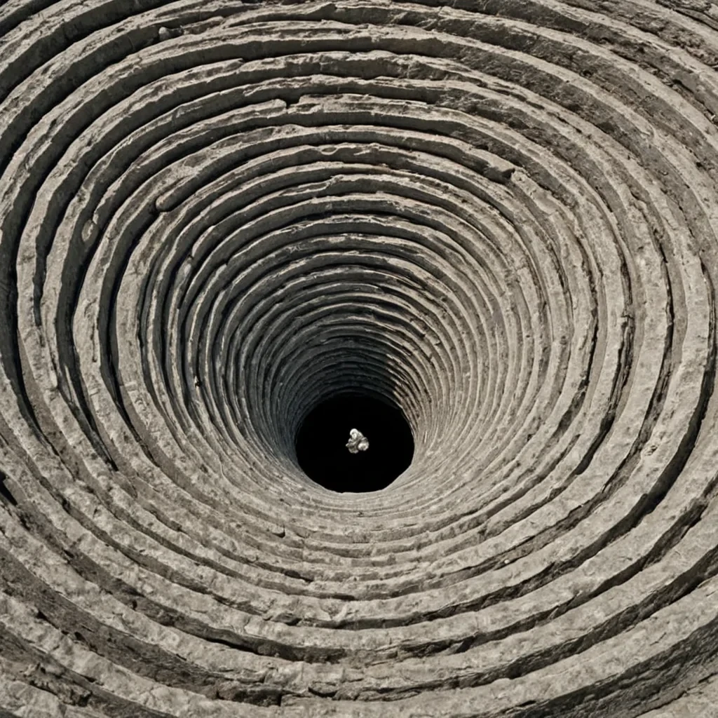A single, selfsilencing column of reversed gravity, shaped like a 9,103dimensional vortex of unformed weight and inverted descent, rises from the center of a vast, inverted quarry of solidified levitationeach stratum carved from the exact moment between a stone being dropped and its refusal to fall, a bird taking flight and dissolving into nonaerodynamic stillness, a breath escaping and collapsing into pure, unmeasured suspension. The vortex does not pullit unpulls, each spiraling layer shedding a fragment of gravitational potential that never coalesced into measurable force, reforming into ephemeral, obsidianthreaded afterimages shaped like the negative space between two feet that never touched ground in a world