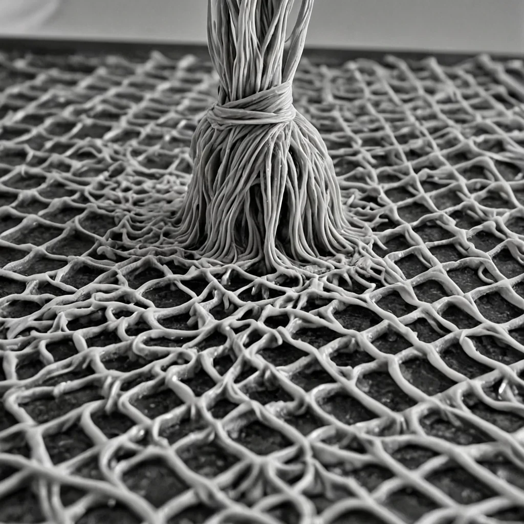 A single, selfsynthesizing filament of reversed taste, shaped like a 1237dimensional lattice of unformed flavor and inverted gustation, pulses at the center of a vast, inverted kitchen of solidified hungereach countertop carved from the exact moment between a bite being taken and its refusal to dissolve, a spice being stirred and its sudden collapse into flavorless dust, a memory of sweetness forming and unraveling into pure, unperceived bitterness. The filament does not savorit unsavors, each trembling strand shedding a layer of olfactory and somatic potential that never coalesced into a shared meal, reforming into ephemeral, amberveined afterimages shaped like the negative space between two tongues that never