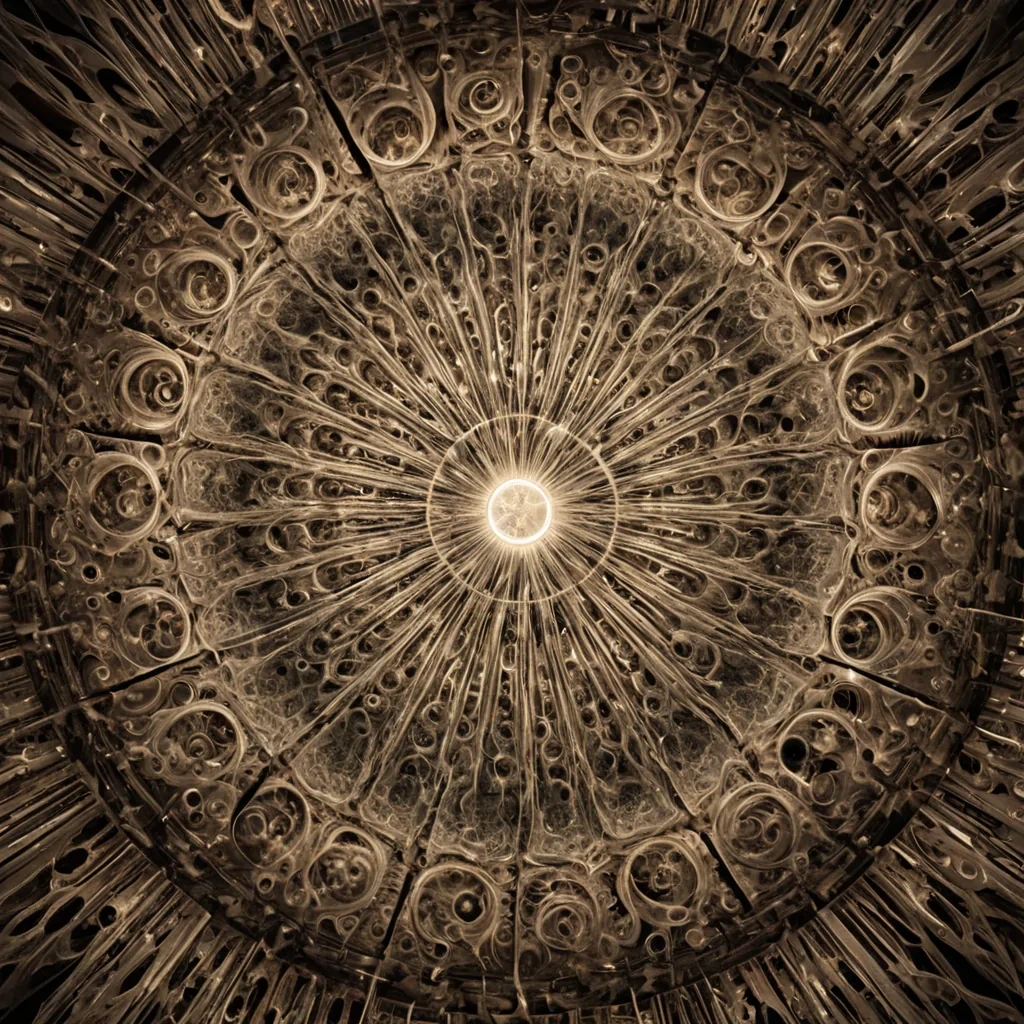 A single, selfilluminating swarm of fractalized dust motes, shaped like a 42dimensional kaleidoscope of inverted light and unformed perception, drifts in slow, spiraling harmony through the center of a vast, inverted archive of forgotten melodieseach shelf carved from the solidified vibrations of a civilization that measured time not by clocks, but by the duration of synchronized, breathless silences held just before the first note was ever allowed to resonate in an atmosphere that never carried sound. The swarm does not scatterit unhears, each particle shedding a layer of auditory potential that never coalesced into a shared harmony, reforming into ephemeral, rosequartzthreaded afterimages shaped like the negative space