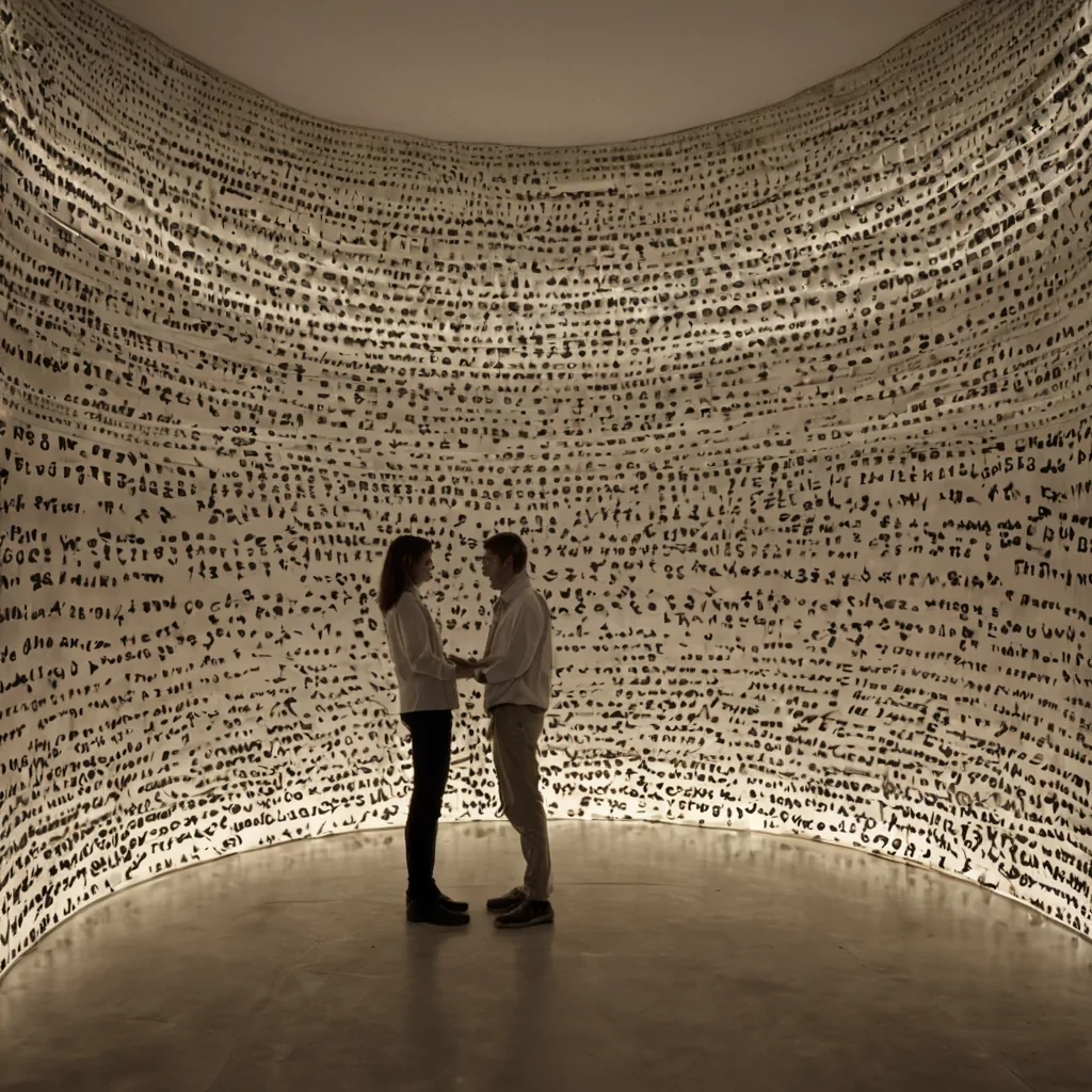 A single, selfilluminating thread of solidified time unravels from the center of a vast, still archive composed entirely of compressed, unrecorded moments from a civilization that communicated through the texture of forgotten echoes. The thread does not frayit reweaves, stitching together fragments of lost seconds into a slow, spiraling tapestry shaped like the negative space between two ears that never heard a name, each strand glowing with the faint, resonant afterimage of a memory that was almost remembered. The archive is not made of paper or metalit is a layered expanse of suspended silence, each shelf etched with the emotional residue of a conversation that never occurred, its surface shimmering with the ghostly outline of a handshake that