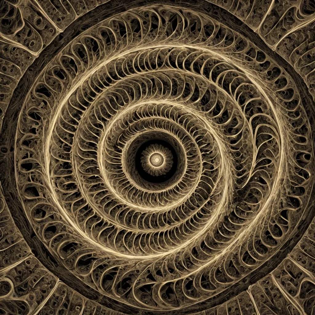 A single, selfreplicating fractal of solidified laughter, shaped like a 11dimensional spiral of inverted joy and unformed euphoria, rotates silently at the center of a vast, inverted cathedral of petrified silenceeach pillar carved from the fossilized breath of a civilization that measured happiness not by expression, but by the duration of synchronized, breathless stillness held just before the first chuckle was ever permitted to ripple through a world where sound was not forbidden, but never needed. The fractal does not spinit unlaughs, each rotating facet shedding a layer of emotional resonance that never coalesced into a shared mirth, reforming into ephemeral, citrinethreaded afterimages shaped like the negative space