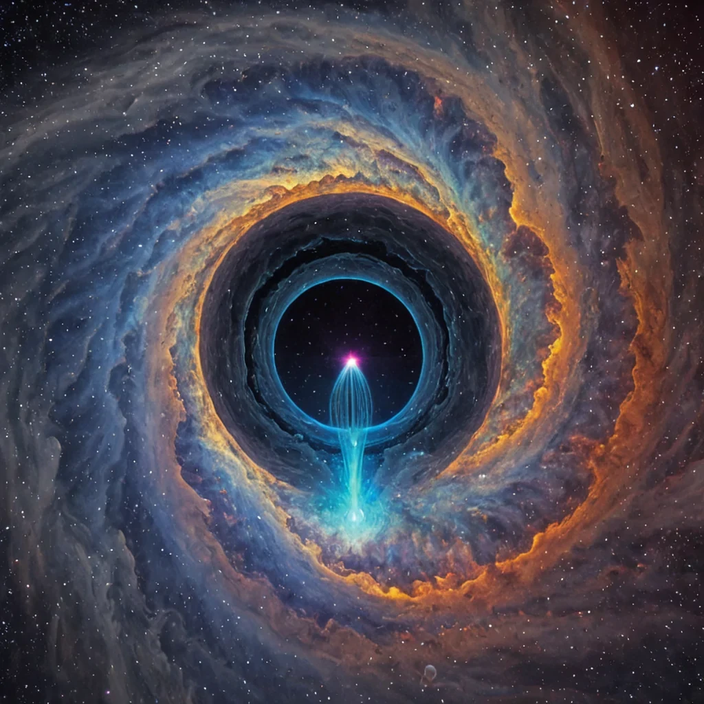 A single, iridescent raindrop hangs suspended in the center of a vast, rotating nebula composed entirely of solidified sound waves from a civilization that communicated through silence. The drop is not waterit is a concentrated sphere of compressed stillness, its surface refracting the faint, geometric afterimages of unspoken conversations, each ripple revealing a fleeting, negativespace portrait of a face that never existed. The nebula itself does not driftit pulses in slow, synchronized harmony with the heartbeat of a star that never ignited, its spiral arms not gas and dust, but layers of frozen breath, each one etched with the emotional residue of a thousand unasked questions. The drop does not fallit expands, releasing a wave of pure, sub