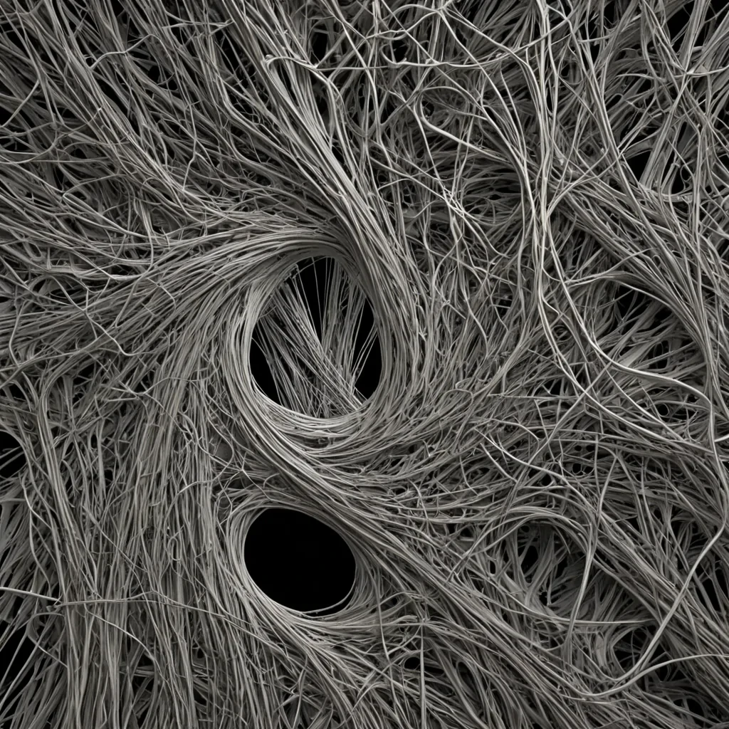 A single, selfigniting filament of reversed entropy, shaped like a 61dimensional tangle of unformed decay and inverted dissolution, drifts through the center of a vast, inverted archive of solidified silenceeach data shard carved from the petrified instant between a forgotten password and its last failed attempt, a message sent and its receipt never acknowledged, a file deleted and its ghost still humming in the dark. The filament does not burnit unburns, each frayed strand shedding a layer of thermal potential that never coalesced into a shared flame, reforming into ephemeral, ashveined afterimages shaped like the negative space between two keys that never turned in the same lock, suspended in the quiet, static