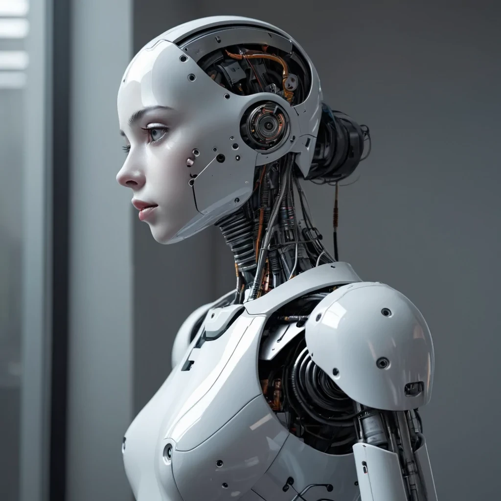 A robot teen girl trying to fit in with humanity