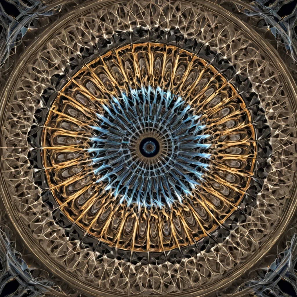 A single, selfoscillating filament of reversed chronotropy, shaped like a spiraling, nonEuclidean lattice of inverted temporal viscosity, thrums at the center of a vast, inverted kaleidoscope constructed from the compressed, unrefracted moments of a civilization that communicated through the duration of synchronized, silent folding of the same unfolded memory. The filament does not reflectit unfolds, each pulse dissolving a layer of narrative that never coalesced into a shared story, reforming into ephemeral, lapislazuliveined afterimages shaped like the negative space between two hands that never held the same page in the same moment of mutual unreadness. The kaleidoscope is not opticalit is a strat