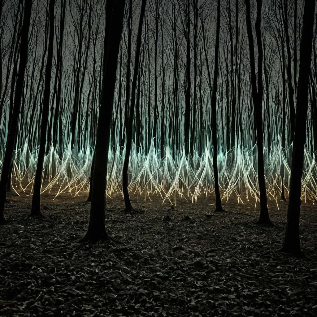 A single, selfreplicating filament of compressed silence threads through the center of a floating, inverted forest of crystalline trees grown from the solidified echoes of a thousand unspoken lullabies that never reached the ears of sleeping children. The filament does not vibrateit unwrites, each pulse erasing a moment of quiet from the atmosphere, leaving behind a trail of faint, harmonic dust that glows with the residual warmth of a world that forgot how to hush. The trees are not organicthey are grown from the thermal inertia of forgotten breaths, their branches etched with the chromatic afterimage of a voice that never carried across a nursery, their leaves made of translucent, timestretched glass that refracts not light