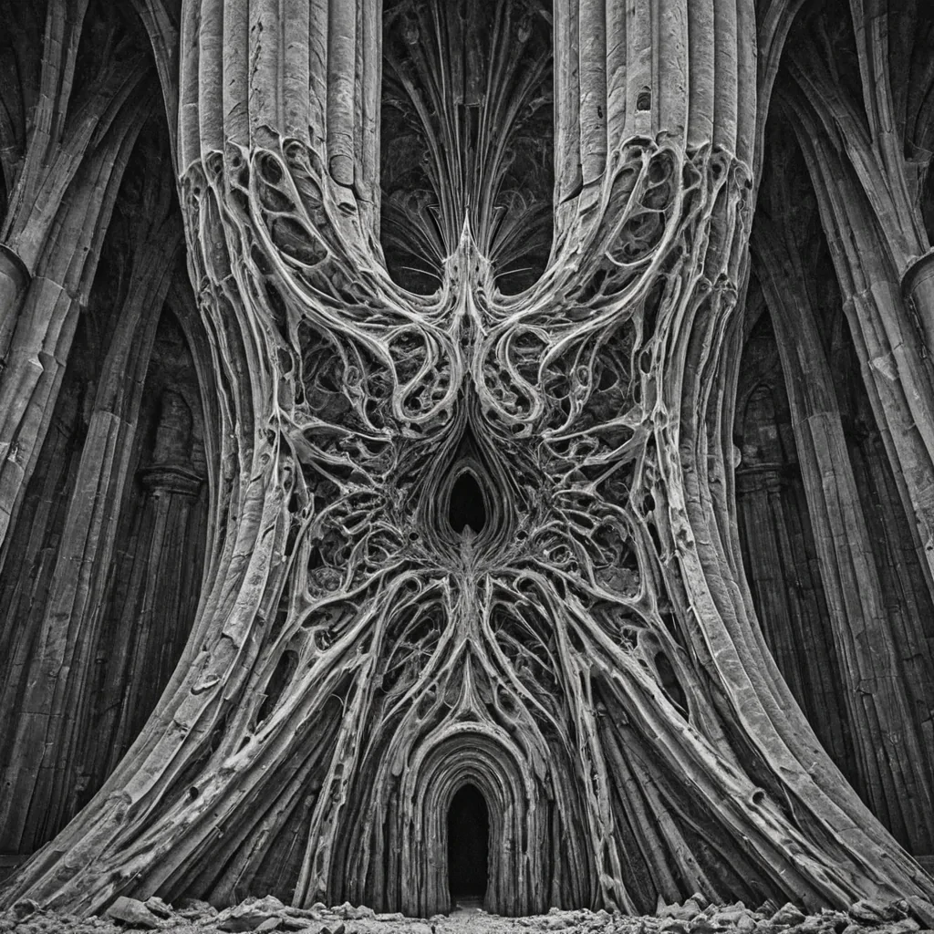A single, selfsiphoning vortex of inverted resonance, shaped like a 7dimensional fractal bloom of unformed silence and reversed frequency, hovers at the center of a vast, inverted cathedral of petrified breatheach pillar carved from the fossilized moment between inhalation and exhalation in a civilization that measured presence not by sound, but by the duration of synchronized, breathless suspension held just before the first breath was ever permitted to disturb the air. The vortex does not suckit unbreathes, each spiraling layer shedding a fragment of respiratory potential that never coalesced into a shared pulse, reforming into ephemeral, opalveined afterimages shaped like the negative space between two lungs that never