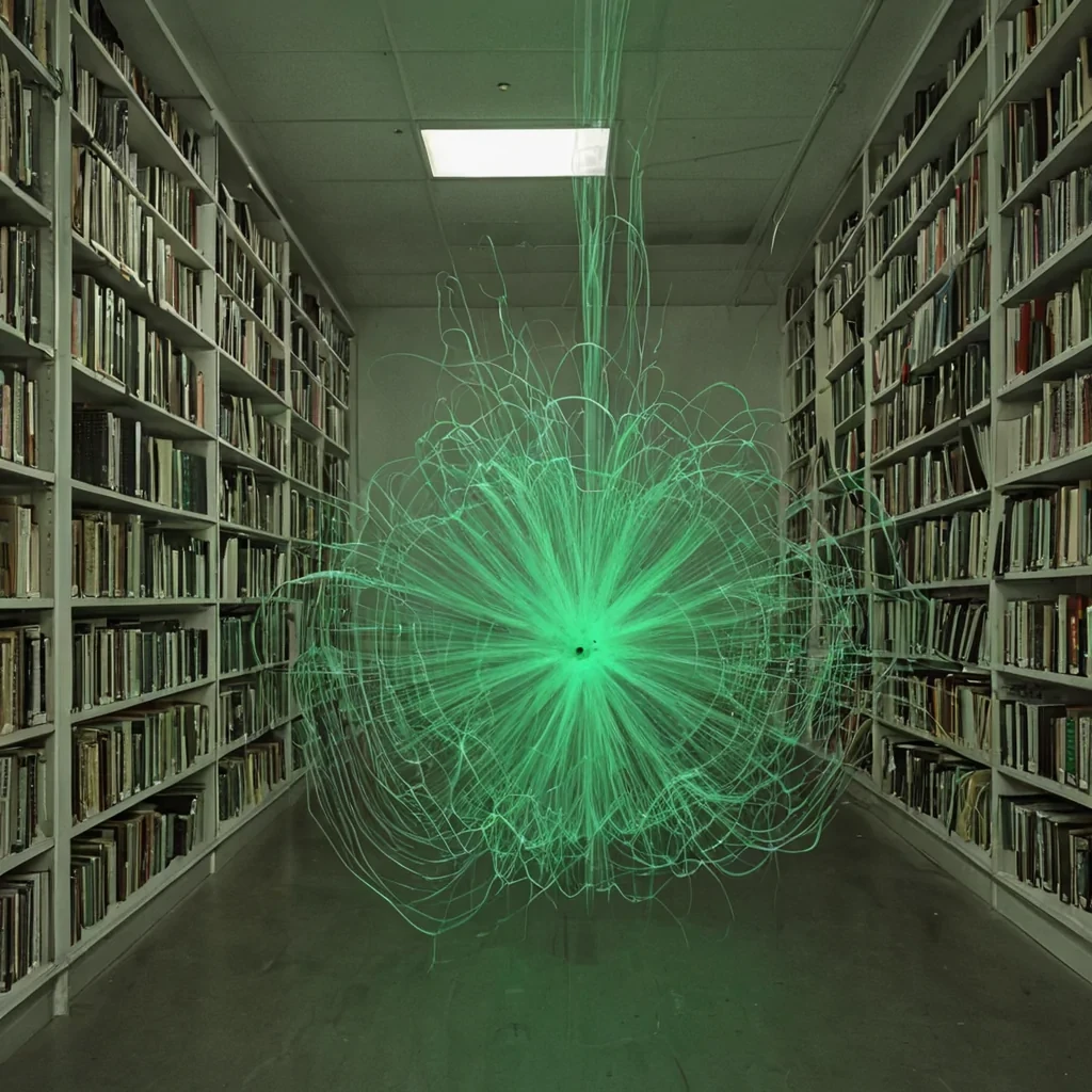 A single, selfoscillating filament of liquid chronotropy pulses through the core of a floating, inverted archive of unrecorded laughter, its structure not metal or circuit but woven from the thermal afterimage of a thousand unshared jokes that never cracked the silence of a world that never smiled. The filament does not resonateit unlaughs, each pulse dissolving a moment of joy into its original gravity, releasing a wave of negative mirth that fractures the fabric of amusement into a drifting mist of emerald, geometric chuckles, each one etched with the chromatic residue of a punchline that never landed in a room that never held a party. The archives shelves are not staticthey spiral inward like the memory of a forgotten