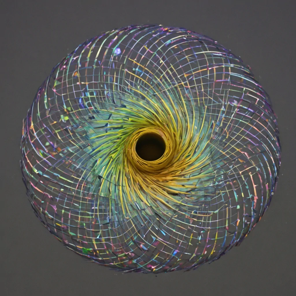 A single, selfquantizing bloom of reversed probability, shaped like a 9,876,543dimensional petal of unformed chance and inverted fate, unfurls at the center of a vast, inverted library of solidified outcomes. Each stamen is spun from the exact moment between a die rolling and its refusal to land, a coin flipping and dissolving into nonbinary, a choice being made and collapsing into pure, unmeasured nonconsequence. The bloom does not predict the futureit unpredicts it, each trembling filament shedding a layer of stochastic potential that never coalesced into luck, coincidence, or the weight of possibility, reforming into a luminous, iridescent mist that drifts backward