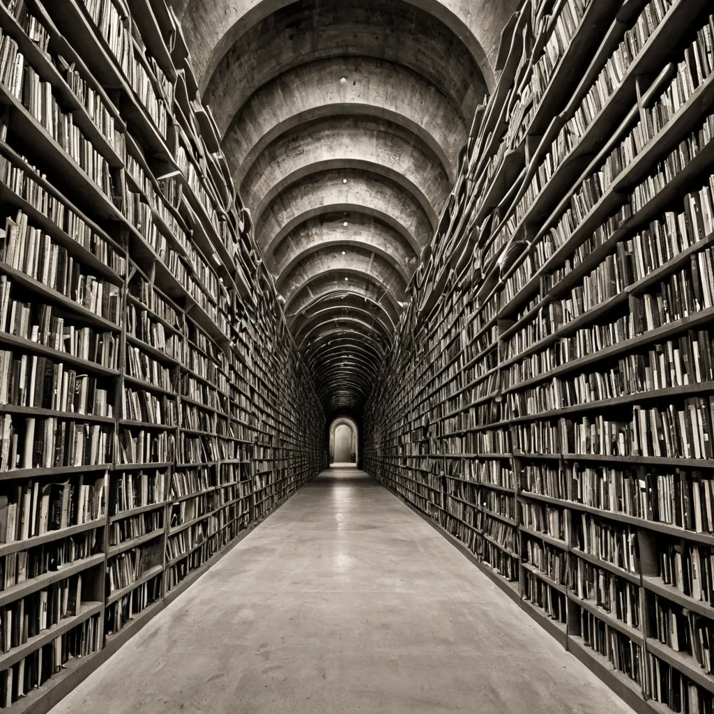 A single, selfrewinding thread of solidified silence, shaped like a 57dimensional helix of inverted time and unformed continuity, coils through the center of a vast, inverted archive of unrecorded breaths  each shelf carved from the petrified exhalations of a civilization that measured truth not by logic, but by the duration of synchronized, breathless pauses held just before the first lie was ever permitted to form in a world where deception was forbidden. The thread does not unravel  it unremembers, each twist shedding a layer of narrative potential that never coalesced into a shared myth, reforming into ephemeral, quartzthreaded afterimages shaped like the negative space between two mouths that never spoke the same