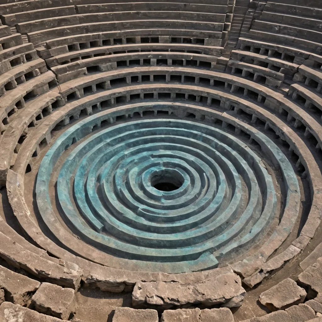 A single, selfreplicating cluster of iridescent, nonreflective dust particles drifts through the center of a vast, still amphitheater carved from the solidified silence of a thousand unperformed symphonies. The dust does not settleit unwrites, each grain disintegrating into a slow, backward spiral of soundless resonance, forming ephemeral constellations shaped like the negative space between two instruments that never played in harmony. The amphitheater is not stoneit is a layered expanse of petrified air, each tier etched with the emotional residue of a note that was almost struck, its acoustics frozen midvibration, humming with the faint, subsonic afterimage of