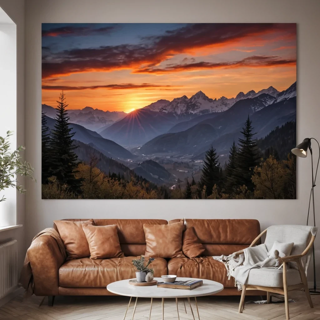 A beautiful sunset over the mountains