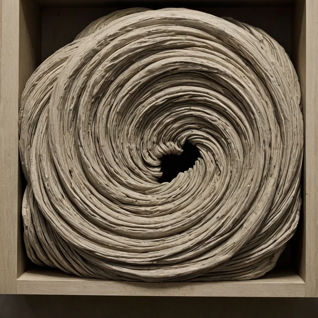 A single, selfrewriting filament of solidified timedust, shaped like a spiraling, nonEuclidean knot of forgotten seconds, pulses at the center of a vast, still archive composed entirely of unrecorded, unperformed apologies from a civilization that communicated through the geometry of unmet eyes. The filament does not decayit unregrets, each ripple dissolving a layer of remorse that never existed, revealing a hollow core shaped like the negative space between two mouths that never parted in the same breath of confession. The archive is not wood or stoneit is a layered expanse of petrified hesitation, each shelf etched with the emotional residue of a word that was almost spoken, its surfaces shimmering with the faint