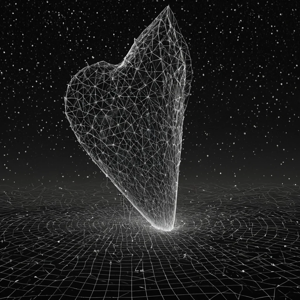 A single, selffragmenting constellation of reversed silence, shaped like a 28,917dimensional lattice of unformed stillness and inverted resonance, drifts at the center of a vast, inverted ocean of solidified sound  each shard forged from the exact moment between a whisper forming in the throat and its refusal to be heard, a breath held in anticipation and dissolving into nonauditory emptiness, a heartbeat syncing with the pulse of the world and collapsing into pure, unmeasured nonvibration. The constellation does not absorb noise  it unabsorbs it, each crystalline facet shedding a layer of acoustic potential that never coalesced into audible waveforms, reforming into ephemeral, moonstone