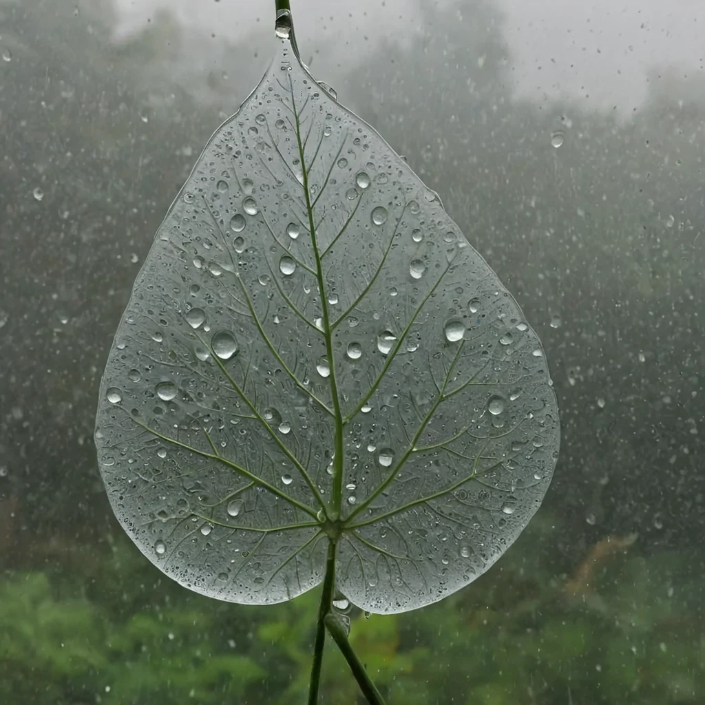 A single, selfresonating cluster of reversed humidity, shaped like a 7,319dimensional cloud of unformed condensation and inverted vapor, hovers at the center of a vast, inverted greenhouse of solidified dryness  each pane of glass carved from the exact moment between a breath fogging a window and its refusal to settle, a leaf wilting under heat and dissolving into nonhydration, a raindrop forming in the air and collapsing into pure, unmeasured nonmoisture. The cluster does not generate moisture  it ungenerates it, each pulsating droplet shedding a layer of atmospheric potential that never coalesced into tangible dew, reforming into ephemeral, aquamarinethread