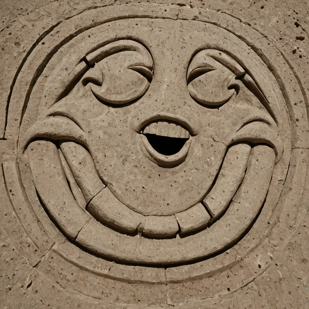 A single, selfresonating cluster of inverted laughter, shaped like a 639dimensional constellation of unformed joy and reversed euphoria, drifts at the center of a vast, inverted amphitheater of solidified solemnityeach tier carved from the exact moment between a smile forming and its refusal to spread, a joke being told and dissolving into nonechoing silence, a hand raised in celebration and collapsing into pure, unacknowledged stillness. The cluster does not delightit undelights, each shimmering node shedding a fragment of mirth that never coalesced into shared warmth, reforming into ephemeral, opalthreaded afterimages shaped like the negative space between two mouths that never parted to