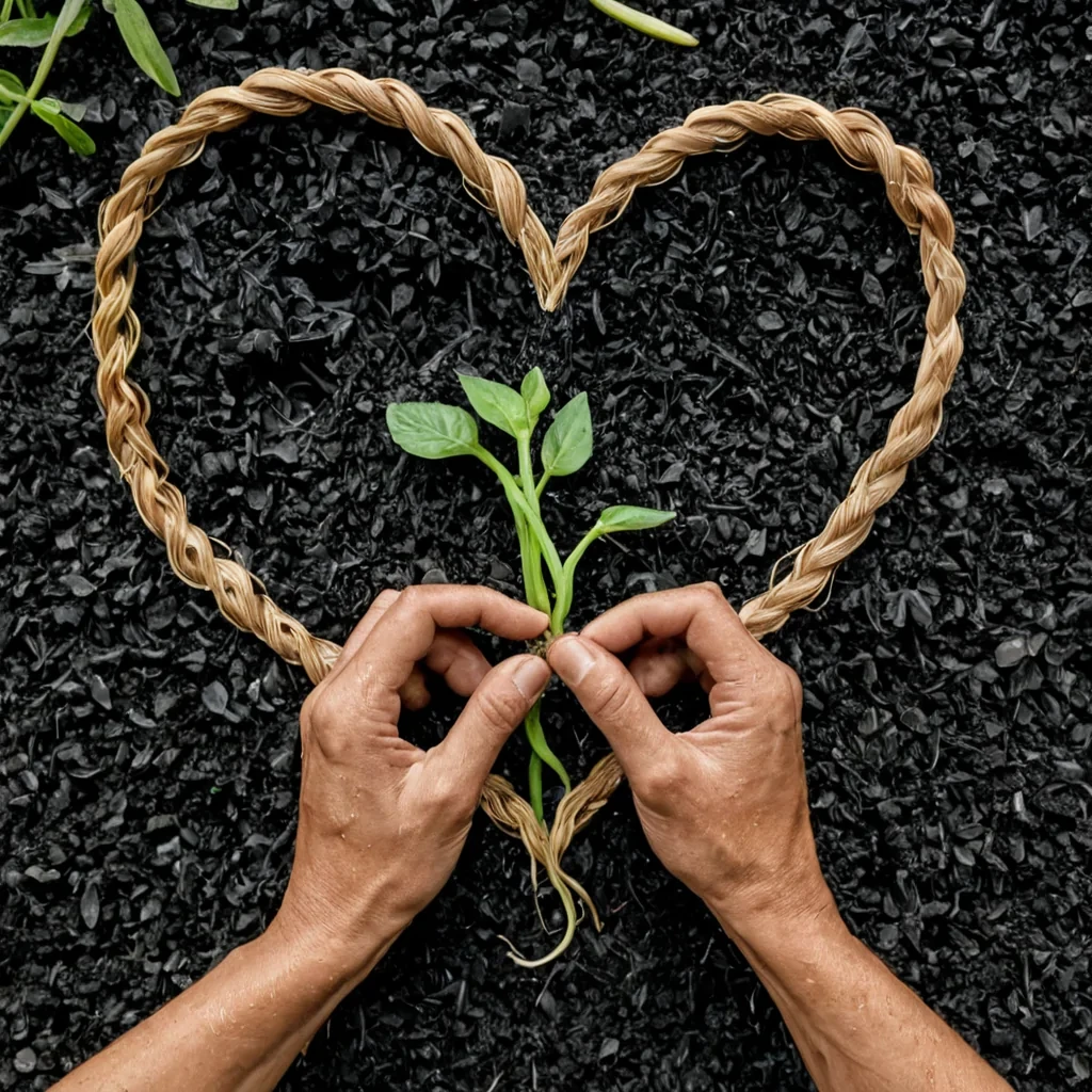 A single, selfilluminating filament of reversed empathy, shaped like a 789dimensional braid of unformed compassion and inverted connection, pulses at the center of a vast, inverted garden of solidified isolationeach petal carved from the exact moment between a hand reaching out and its refusal to be held, a tear falling and dissolving into nonreflective dew, a whisper of comfort forming and collapsing into pure, unshared silence. The filament does not careit uncares, each trembling strand shedding a layer of emotional potential that never coalesced into mutual understanding, reforming into ephemeral, moonstoneveined afterimages shaped like the negative space between two hearts that never beat in sync. The garden