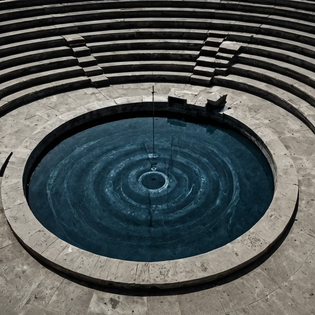 A single, selfreflecting pool of liquidized shadow rests at the center of a suspended, inverted amphitheater carved from the fossilized echoes of a thousand unspoken apologies, its surface not still but rippling with the thermal afterimage of a confession whispered into the void between two stars that never aligned. The pool does not absorbit reemits, each ripple reversing the entropy of silence, drawing the weight of a century of unshed tears into its core, condensing into a dense, indigo orb that hums with the quantum resonance of a truth that never had to be spoken. The amphitheaters seats are not stonethey are hollowedout shells of petrified breath, each row etched with the chromatic