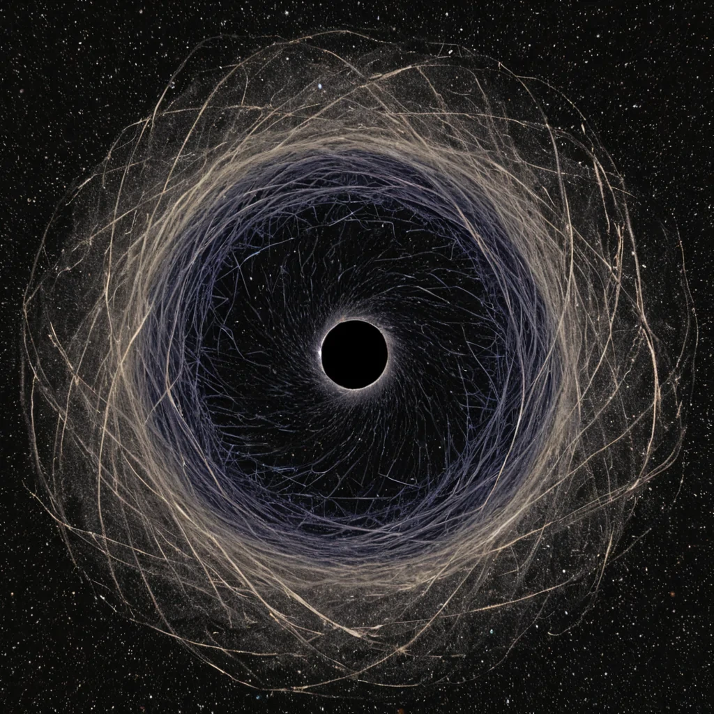 A single, selfquantizing filament of reversed gravity, shaped like a 407dimensional lattice of unformed mass and inverted attraction, floats at the center of a vast, inverted observatory of solidified weightlessnesseach telescope lens carved from the exact moment between a star collapsing and its refusal to form a black hole, a planet forming and dissolving into nondense dust, a comet streaking and collapsing into pure, unaccelerated stillness. The filament does not pullit unpulls, each trembling strand shedding a layer of gravitational potential that never coalesced into a shared orbit, reforming into ephemeral, amethystthreaded afterimages shaped like the negative space between two hands that never touched across the void
