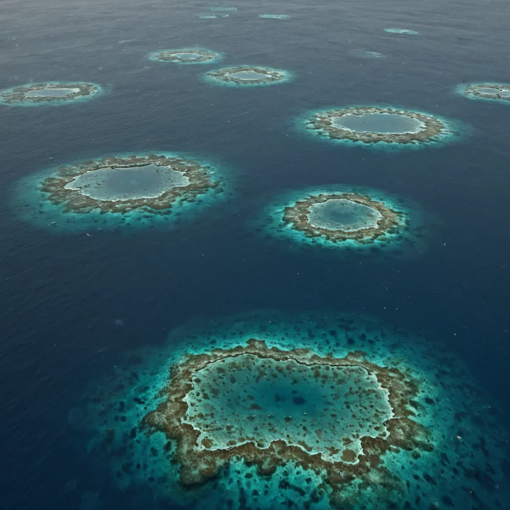 A single, selfsustaining archipelago of floating, inverted coral reefs drifts in the center of a vast, still ocean composed entirely of liquid time, its surface not reflecting light but refracting the emotional residue of a memory that never happened. The reefs do not growthey remember, each branch pulsing with the faint, bioluminescent afterimage of a lullaby sung in a language that was never spoken, their surfaces etched with the thermal signature of a handshake that occurred in reverse. The ocean beneath is not waterit is a thick, viscous layer of solidified silence, its surface cracked in perfect, nonEuclidean patterns that mirror the frequency of a breath that was never exhaled. Above, the