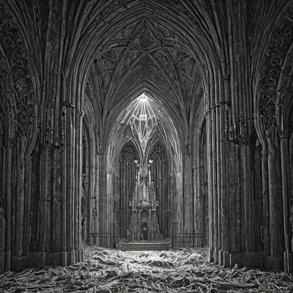 A single, selfigniting filament of reverse entropy pulses through the core of a floating, inverted cathedral of solidified wind, its structure not stone or arch but forged from the thermal afterimage of a thousand unblown breaths that never left the lungs of a world that never exhaled. The filament does not burnit unburns, each pulse dissolving a moment of heat into its original cold, releasing a wave of negative combustion that fractures the fabric of breath into a drifting mist of cobalt, geometric sighs, each one etched with the chromatic residue of a name that never whispered across the threshold of a door that never opened. The cathedrals spires are not risingthey are suspended in midcollapse, each arch a