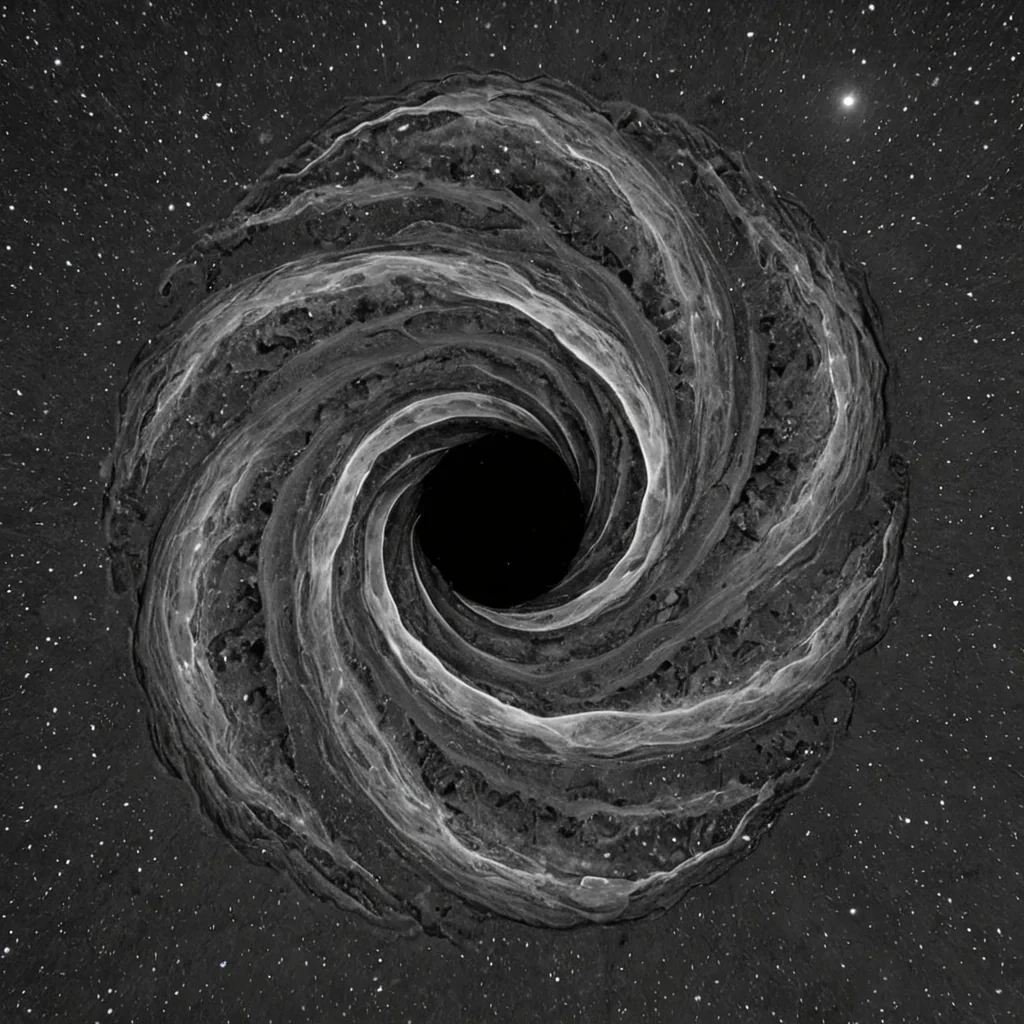 A single, selfilluminating tangle of solidified silence, shaped like a 11dimensional knot of inverted gravity and unformed weightlessness, floats at the center of a vast, inverted nebula composed of the petrified breaths of a civilization that measured existence not by time, but by the duration of synchronized, silent falls held just before the first body was ever allowed to touch the ground in a world where gravity was never invented. The tangle does not glowit unfalls, each twist shedding a layer of gravitational potential that never coalesced into a shared descent, reforming into ephemeral, obsidianthreaded afterimages shaped like the negative space between two feet that never touched the same soil in the same moment