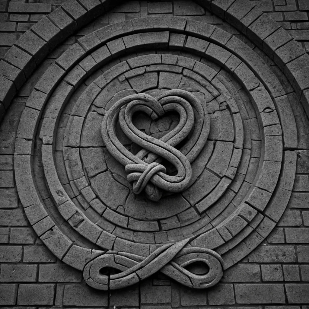 A single, selfilluminating knot of woven shadow, shaped like a 3dimensional tangle of inverted patience and unformed waiting, rests at the center of a vast, inverted clocktower made of solidified midnighteach gear carved from the silence between heartbeats that never occurred in a world where time was measured not by seconds, but by the duration of synchronized, breathless anticipation held just before the first door was ever opened in a house that never stood. The knot does not glowit unwaits, each twist shedding a layer of temporal potential that never coalesced into a shared arrival, reforming into ephemeral, onyxthreaded afterimages shaped like the negative space between two hands that never turned the same key