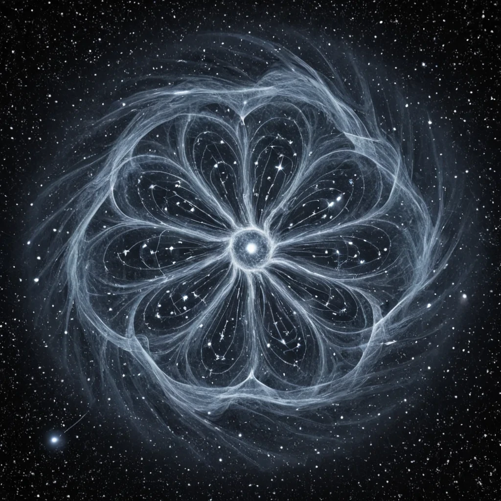 A single, selfrewriting constellation of reversed breath, shaped like a 4,201dimensional kaleidoscopic spiral of unformed air and inverted resonance, drifts through a vast, inverted sky of solidified silenceeach star carved from the exact moment between a sigh escaping and its refusal to become sound, a whisper forming and dissolving into nonaudible mist, a breath held and collapsing into pure, unmeasured stillness. The constellation does not emit lightit unemits it, each shimmering node shedding a layer of potential vibration that never coalesced into shared atmosphere, reforming into ephemeral, opalveined afterimages shaped like the negative space between two lungs that never synchronized in silent