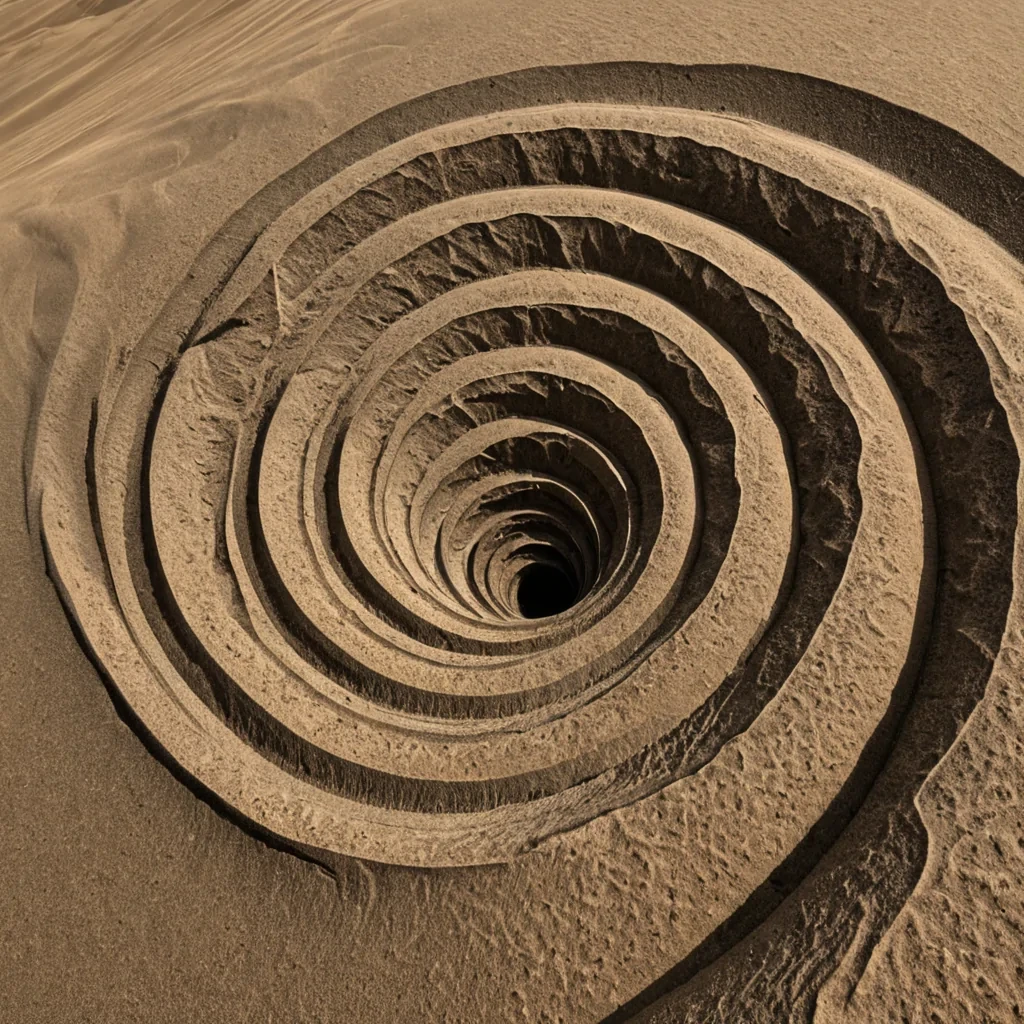 A single, selferoding fractal of solidified wind, shaped like a 11dimensional helix of inverted breath and unformed resonance, drifts through the center of a vast, inverted desert of petrified soundeach dune carved from the frozen echoes of a civilization that measured existence not by motion, but by the duration of synchronized, silent breaths held just before the first whisper was ever allowed to ripple through a world where air was never spoken into. The fractal does not disintegrateit unwhispers, each spiral shedding a layer of acoustic potential that never coalesced into a shared tone, reforming into ephemeral, amethystveined afterimages shaped like the negative space between two lips that