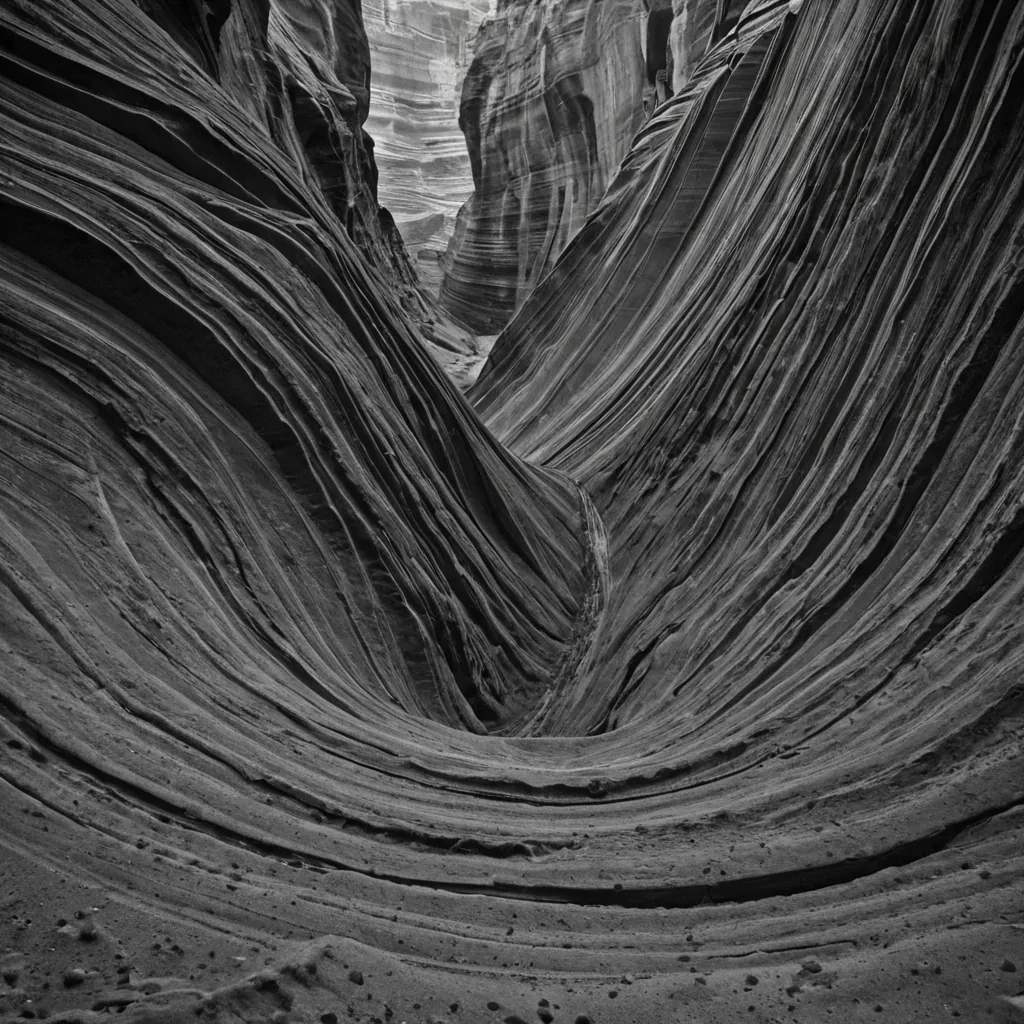 A single, selferoding filament of solidified soundless thunder, shaped like a fractalized, nonsonic spiral of inverted pressure waves, pulses at the center of a vast, suspended canyon carved not by water or wind, but by the accumulated weight of unacknowledged apologies from a civilization that communicated through the absence of noise. The filament does not detonateit unthunders, each coil dissolving a layer of tension that never resolved, reforming into ephemeral, monochromatic cliffs shaped like the negative space between two fists that never met in the same moment of surrender. The canyon is not geologicalit is a layered expanse of petrified silence, each stratum etched with the seismic residue of a
