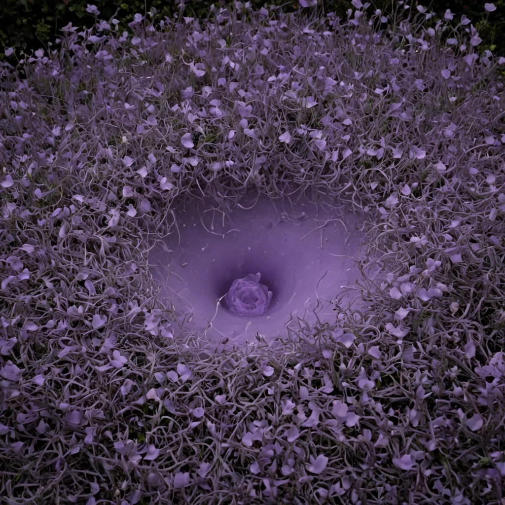 A single, selfresonating filament of solidified moonlight pulses through the core of a floating, inverted garden of unpetalled blooms, each flower not rooted in soil but grown from the thermal afterimage of a thousand unblushed moments that never bloomed in the cheeks of a world that never learned to blush. The filament does not shineit unshines, each pulse dissolving a moment of warmth into its original coolness, releasing a wave of negative radiance that fractures the fabric of emotion into a drifting mist of pale lavender, geometric petals, each one etched with the chromatic residue of a name that never trembled through the flush of a face that never turned. The gardens vines are not climbingthey are suspended in