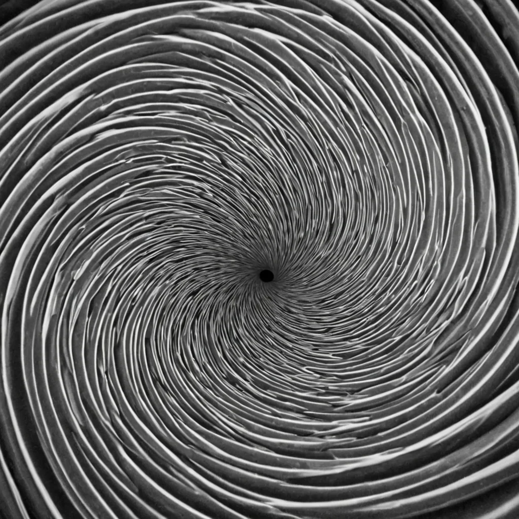 A single, selfsiphoning vortex of reversed silence, shaped like a 1,000,000,000,000dimensional torus of unformed stillness and inverted resonance, rotates at the center of a vast, inverted ocean of solidified sound  each wave crest carved from the exact moment between a scream tearing through the air and its refusal to be heard, a heartbeat echoing in the chest and dissolving into nonvibrational emptiness, a song forming in the throat and collapsing into pure, unmeasured nonacoustics. The vortex does not absorb noise  it unabsorbs it, each spiraling layer shedding a stratum of auditory potential that never coalesced into percept