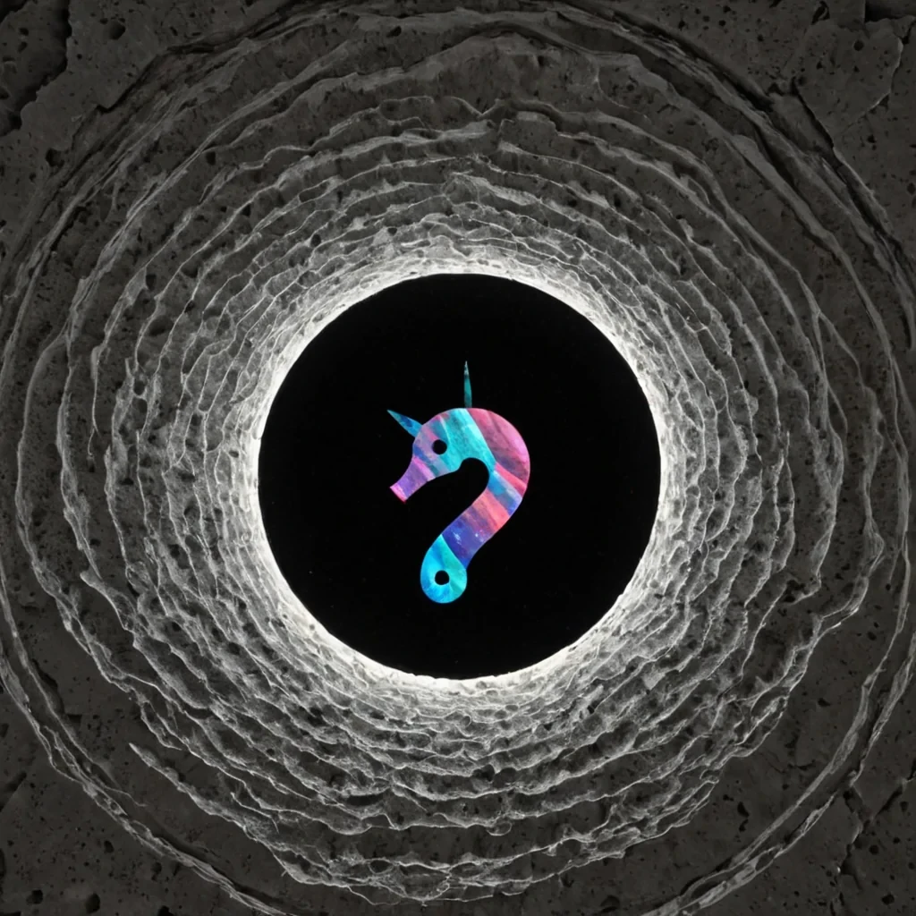 A single, hummingbirdsized mirror made of solidified silence and woven moonlight floats in the center of a vast, still void lined with walls of compressed, fossilized breath, its surface not reflective but receptiveabsorbing the emotional resonance of every unspoken thought that passes near it. The mirror does not show images it reveals the absence of them. Where a face should appear, there is only a perfect, geometric void shaped like a question mark, its edges glowing with faint, selfsustaining auroras of color that shift in response to the observers heartbeat. Around it, the void is not empty, but filled with slowmoving, translucent ribbons of solidified soundeach one a different tone of a