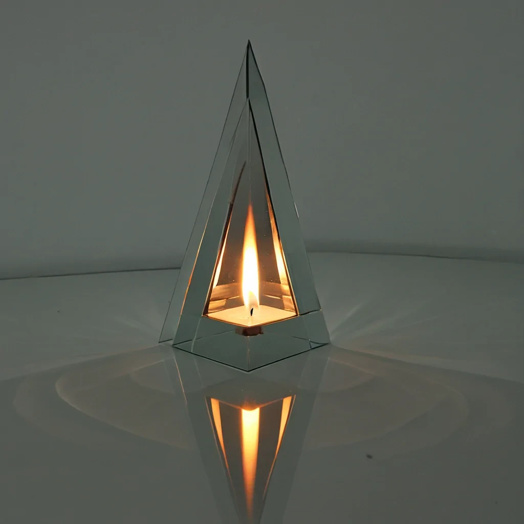 A single, selfreflecting shard of reversed light, shaped like a 9,107dimensional prism of unformed illumination and inverted radiance, hovers at the center of a vast, inverted mirror chamber of solidified shadow  each pane etched from the exact moment between a candle flickering to life and its refusal to emit warmth, a sunrise cresting the horizon and dissolving into nonluminous void, a glance catching reflection and collapsing into pure, unmeasured nonvisibility. The shard does not cast a glow  it uncasts it, each refracting facet shedding a layer of photonic potential that never coalesced into perceived brightness, reforming into ephemeral, topazveined static that drifts