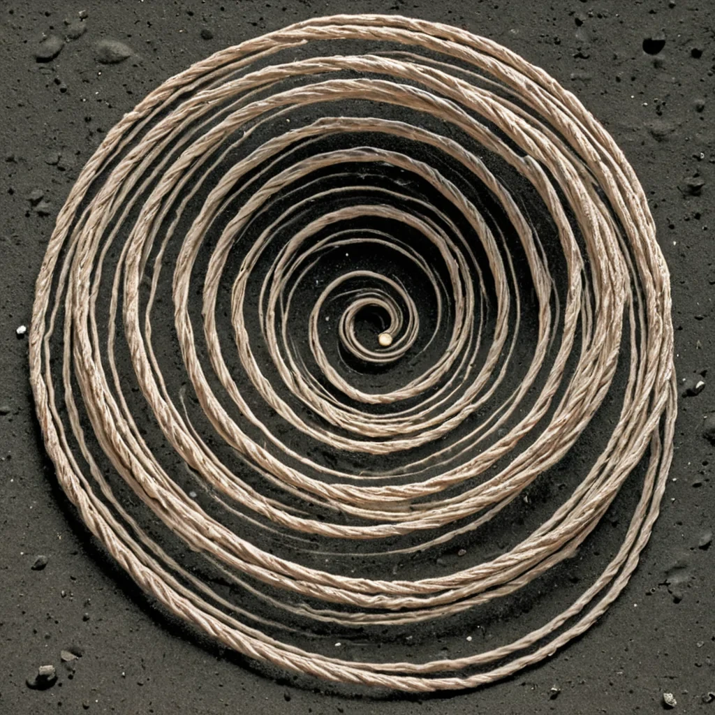 A single, selfentangling filament of reversed gravity, shaped like a 42,917dimensional spiral of unformed mass and inverted weightlessness, drifts through the hollow core of a vast, inverted planet of solidified zeroG. Each coil is spun from the exact moment between a stone falling and its refusal to accelerate, a leaf drifting upward and dissolving into nondrag, a heartbeat syncing with the rhythm of orbital decay and collapsing into pure, unmeasured nonmomentum. The filament does not pullit unpulls, each trembling twist shedding a layer of gravitational potential that never coalesced into descent, pressure, or the weight of being anchored. As it spirals backward through the planets crystalline