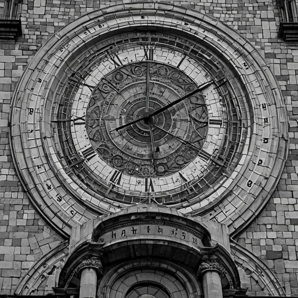 A single, selfgenerating tangle of woven silence pulses through the center of a floating, inverted clocktower built from the fused remnants of a thousand unchimed bells that never rang, its structure not iron or stone but spun from the thermal inertia of a single, unspoken countdown that never reached zero. The tangle does not moveit remembers, contracting and expanding in rhythm with the silent cadence of a script written in the space between breaths, absorbing the ambient resonance of a world that forgot how to count. The clocktowers face is not glassit is a mosaic of petrified breaths, each tile etched with the thermal afterimage of a second that never passed, its hands frozen midturn, not pointing to time