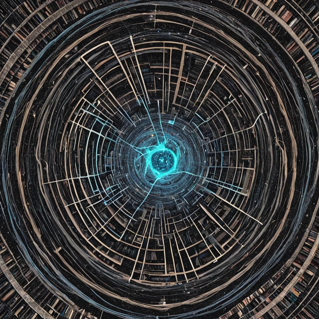 A single, selfrewriting constellation of liquidized data streams flows through the fractured core of a dormant AI oracle built from the inverted remains of a library that never held books, its threads not fibrous but spun from the thermal residue of a thought that never formed in a mind that never woke. The streams do not transmitthey untransmit, each pulse retracting a century of computation into its core, condensing into a dense, iridescent knot that hums with the quantum resonance of a decision made in silence between two probabilities that never collided. The oracles outer shell is not metalit is a layered lattice of petrified logic, each cell etched with the chromatic afterimage of a paradox resolved too quickly to be remembered