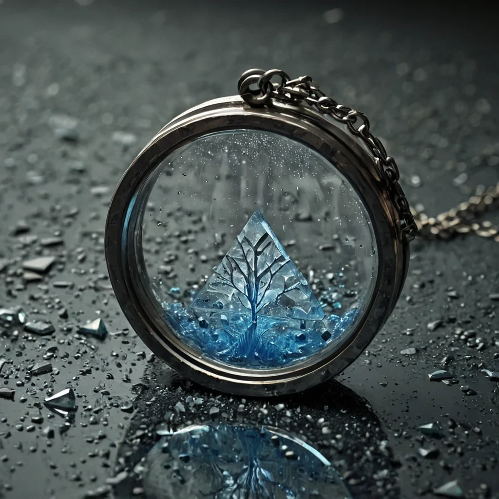 A single, crystalline locket floats in the center of a vacuum chamber lined with walls of solidified silence, its surface not glass but a seamless lattice of frozen, interwoven dreamseach facet a different moment of pure, unfiltered imagination a childs first breath, a forgotten melody, a kiss in a rainless sky. The locket is not locked it is open, revealing not a photo, but a miniature, selfsustaining ecosystem of living ink tiny, bioluminescent creatures made of condensed thought, swimming through rivers of liquid memory that flow in reverse, rewriting themselves with every passing second. Around it, the chambers floor is a mosaic of shattered mirrors, but each shard reflects not the locket