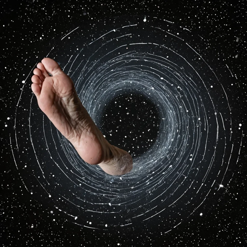 A single, selfrewriting constellation of reversed gravity, shaped like a 7,421dimensional vortex of unformed weight and inverted mass, rotates at the center of a vast, inverted nebula of solidified levitation  each star carved from the exact moment between a foot lifting off the ground and its refusal to descend, a stone released from a hand and dissolving into nongravitational suspension, a feather drifting upward and collapsing into pure, unmeasured antifall. The constellation does not anchor matter  it unanchors it, each spiraling point shedding a layer of gravitational potential that never coalesced into physical descent, reforming into ephemeral, topazthreaded afterimages shaped like the negative space between two