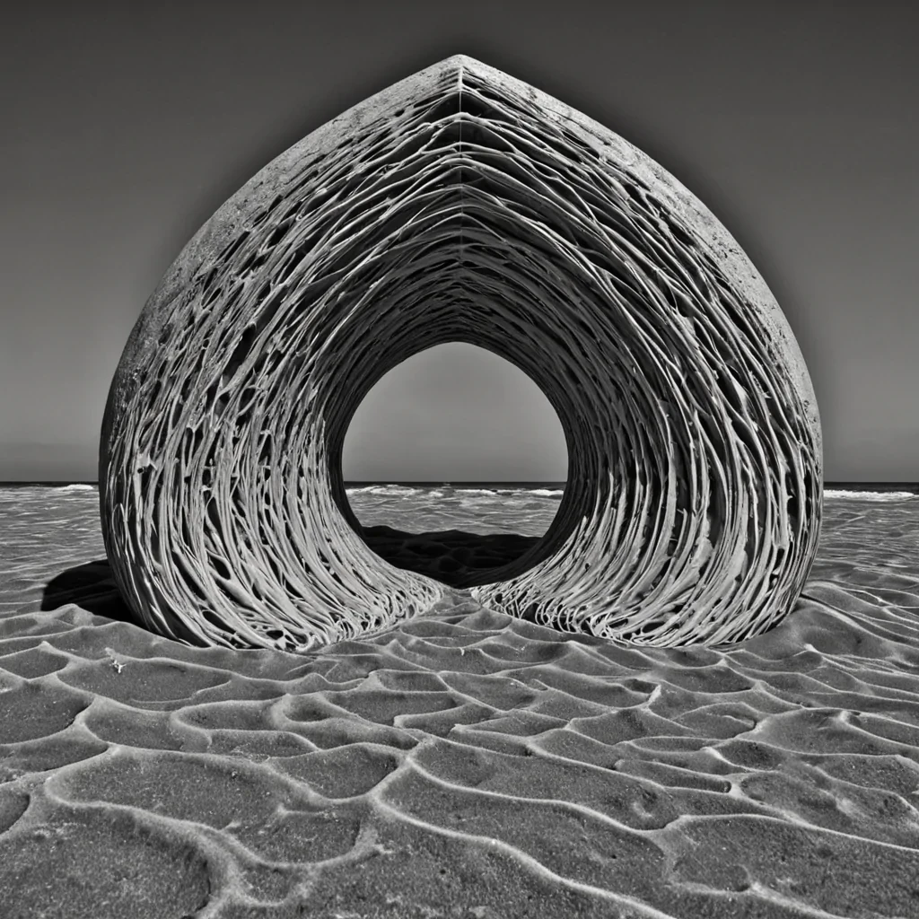 A single, selfquantizing filament of solidified silence, shaped like a 29dimensional hyperbolic paraboloid of reversed perception and unformed awareness, pulses at the center of a vast, inverted ocean of petrified breathseach wave sculpted from the fossilized exhalations of a civilization that measured time not by clocks, but by the duration of synchronized, breathless pauses held just before the first word was ever permitted to form in a world where language was forbidden. The filament does not vibrateit unthinks, each refractive ripple shedding a layer of linguistic potential that never coalesced into a shared narrative, reforming into ephemeral, moonstonethreaded afterimages shaped like the negative space between