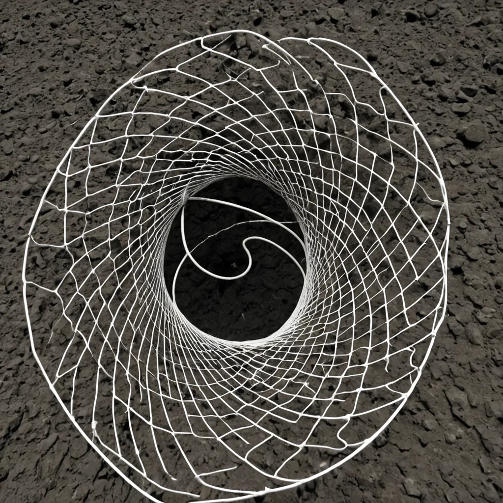 A single, selfoscillating lattice of reversed gravity, shaped like a 3,141dimensional spiral of unformed weightlessness and inverted mass, hovers at the center of a vast, inverted void of solidified freefall  each node forged from the exact moment between a stone released from a hand and its refusal to descend, a leaf drifting in wind and dissolving into nonaerodynamic suspension, a heartbeat syncing with the pull of the earth and collapsing into pure, unmeasured nonacceleration. The lattice does not anchor space  it unanchors it, each spiraling filament shedding a layer of gravitational potential that never coalesced into downward force, reforming into ephemeral, topazveined after