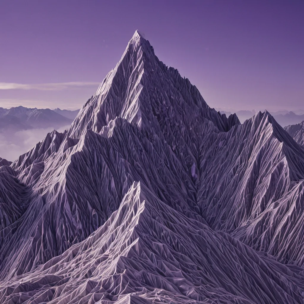 A single, selffracturing filament of crystallized silence pulses through the core of a floating, inverted mountain range sculpted from the thermal afterimage of a thousand unclimbed peaks that never touched the sky of a world that never dreamed of ascent. The filament does not vibrateit unclimbs, each pulse dissolving a moment of gravity into its original weightlessness, releasing a wave of negative elevation that fractures the fabric of ambition into a drifting mist of amethyst, geometric footholds, each one etched with the chromatic echo of a name that never echoed across the summit of a mountain that never existed. The mountains ridges are not jaggedthey are suspended in midcollapse, each peak a hollow echo of a