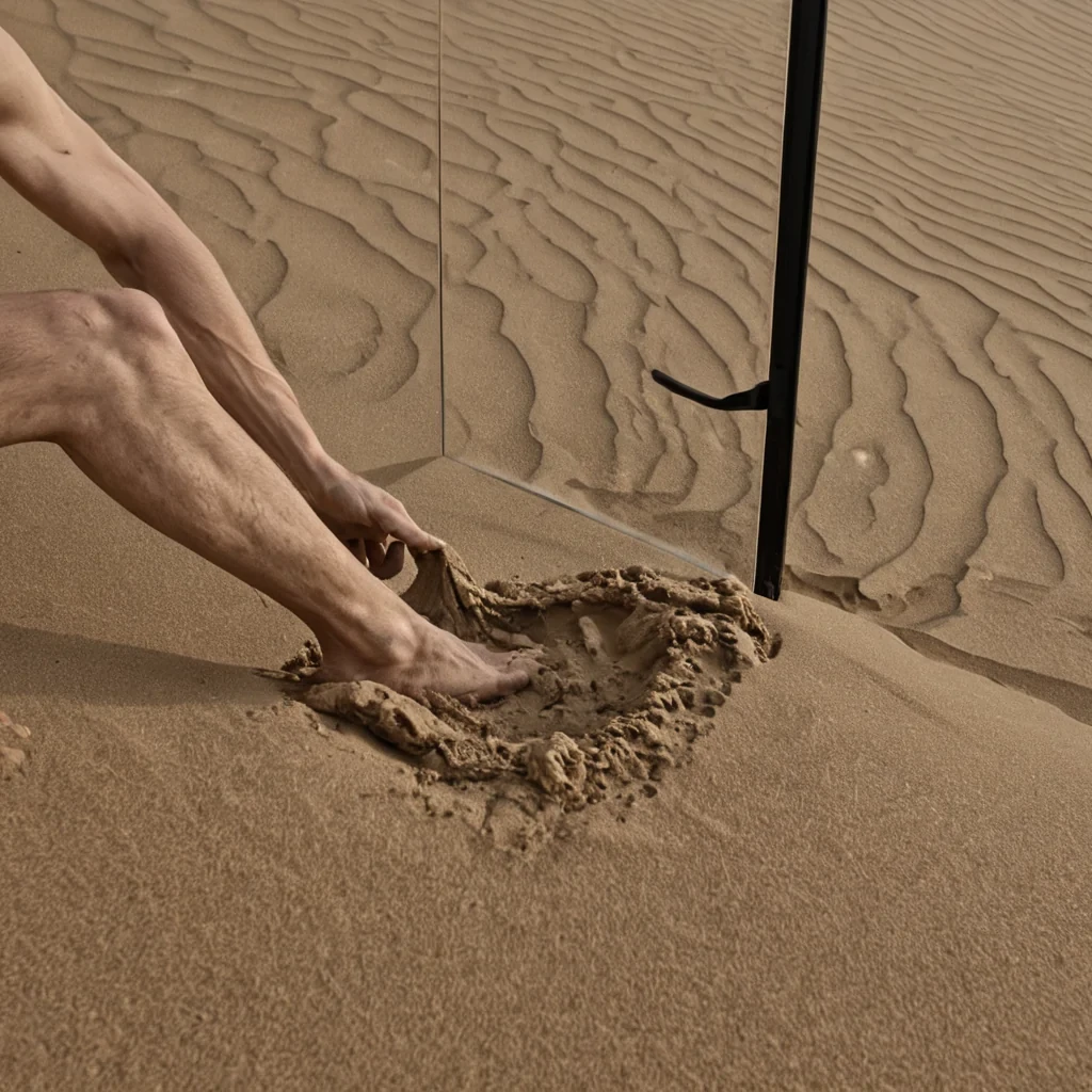 A single, selferoding filament of reversed patience, shaped like a 3,842dimensional cascade of unformed endurance and inverted stillness, drifts through a vast, inverted desert of solidified impatience  each dune carved from the exact moment between a hand reaching for a door and its refusal to turn the knob, a foot lifting from the ground and dissolving into nonmovement, a breath held in anticipation and collapsing into pure, unmeasured nonwaiting. The filament does not slow time  it unslows it, each fraying thread shedding a layer of temporal tolerance that never coalesced into quiet resolve, reforming into ephemeral, rosegold dust that settles like forgotten promises on
