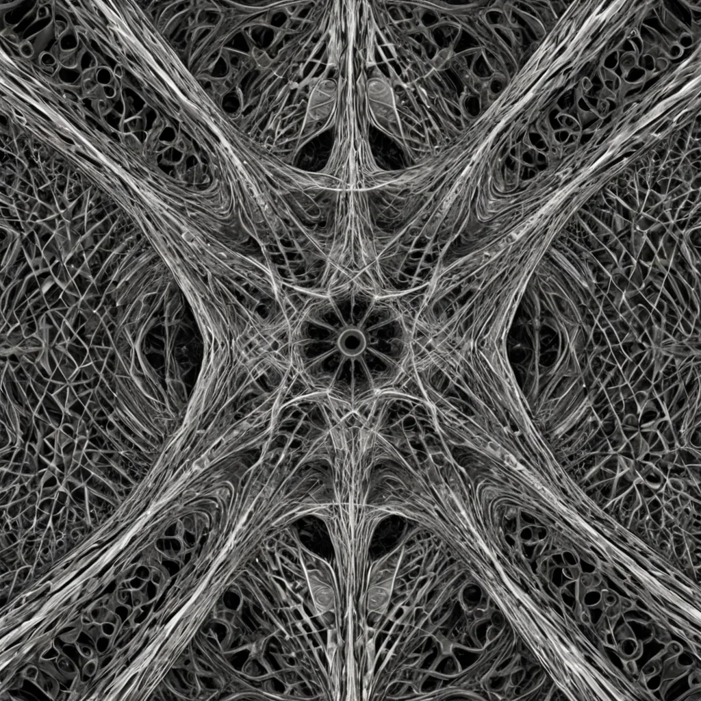 A single, selfoscillating membrane of liquefied geometry fractures through the center of a floating, inverted archive of unrecorded dreams, its surface not smooth but tessellated with the fractal echoes of a thought that never cohered. The membrane does not rippleit folds inward with each breath, compressing the cognitive weight of a thousand unrealized identities into a dense, prismatic knot that thrums with the harmonic resonance of a name whispered in a language that only exists in the space between breaths. The archives shelves are not woodthey are hollowedout spines of solidified silence, each volume etched with the chromatic afterimage of a memory that never formed, their pages woven from the thermal inertia of