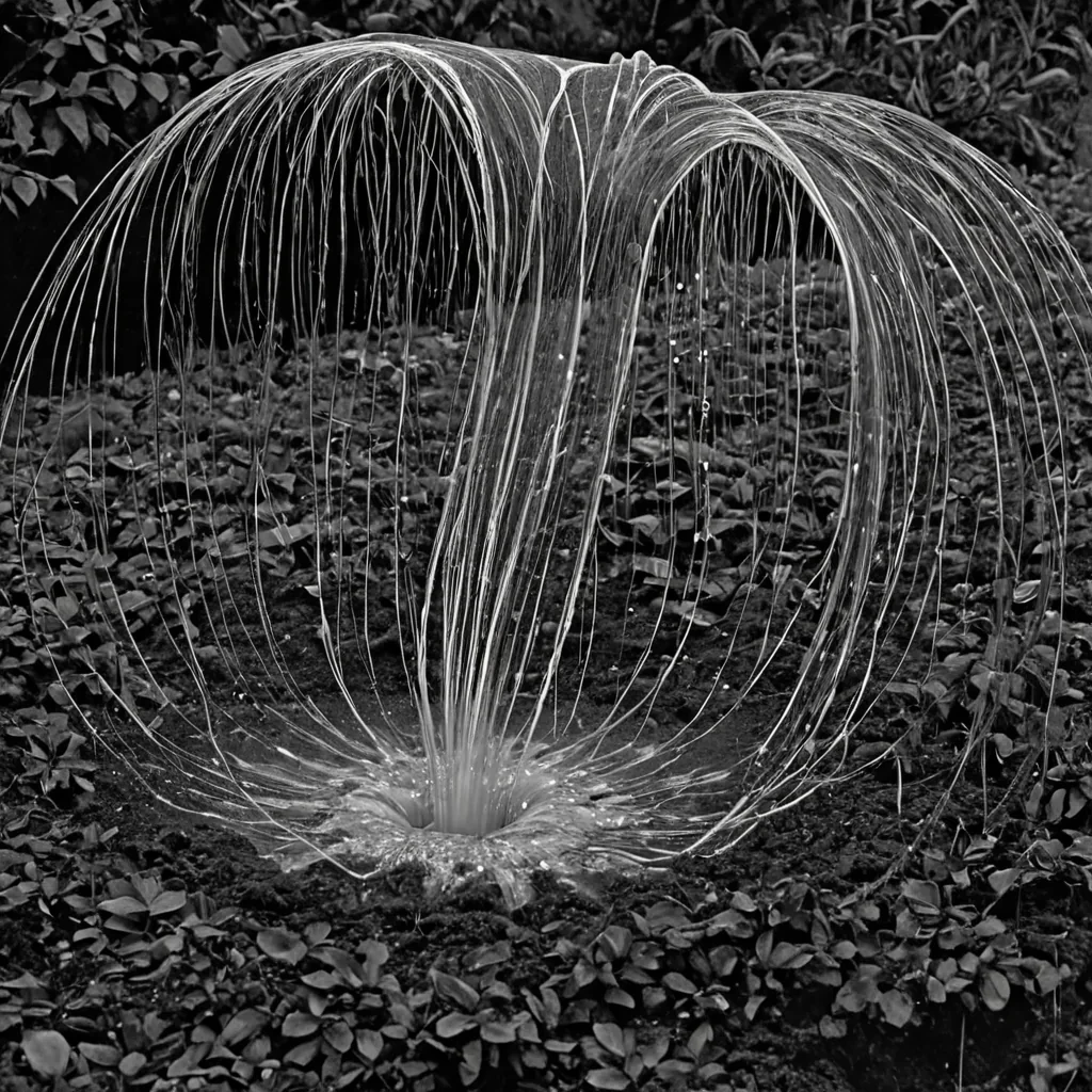 A single, selfentangling filament of liquid moonlight pulses through the core of a floating, inverted garden of petrified laughter, its structure not soil or stem but woven from the thermal afterimage of a thousand unshed tears that never fell in the eyes of a world that never wept. The filament does not flowit uncries, each pulse dissolving a moment of sorrow into its original dryness, releasing a wave of negative moisture that fractures the fabric of grief into a drifting mist of sapphire, geometric droplets, each one etched with the chromatic residue of a name that never trembled through the hollows of a cheek that never knew a tear. The gardens blooms are not bloomingthey are suspended in