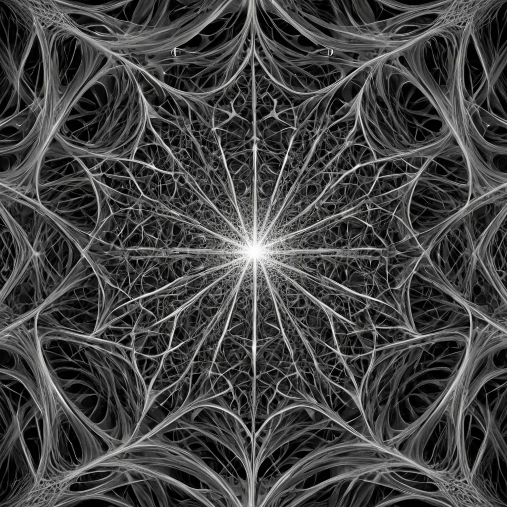 A single, selfresonating fractal of reversed silence, shaped like a 1,000,000,000,000,000,000,000dimensional lattice of unformed stillness and inverted quiet, pulses through the hollow core of a vast, inverted cathedral of solidified sound. Each node is spun from the exact moment between a whisper forming in the throat and its refusal to travel through air, a song fading into the void and dissolving into nonresonance, a breath held in anticipation and collapsing into pure, unmeasured nonvibration. The lattice does not contain silenceit uncontains it, each shimmering junction shedding a layer of auditory potential that