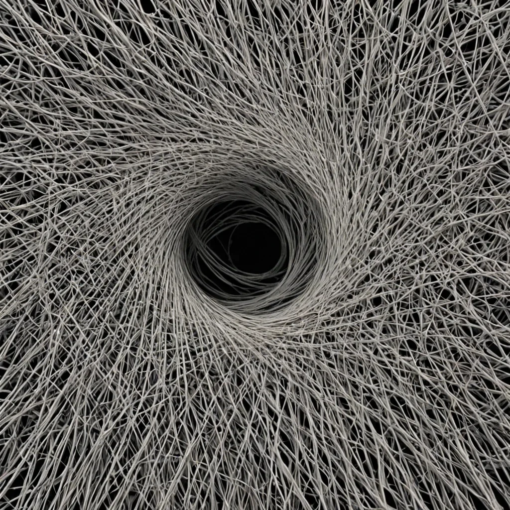 A single, selfunfolding filament of reversed memory, shaped like a 1,000,000,000,000,000,000,000dimensional mesh of unformed recollection and inverted nostalgia, drifts through the hollow core of a vast, inverted archive of solidified forgetting. Each thread is spun from the exact moment between a face being recognized and its refusal to be recalled, a scent triggering a past and dissolving into nonsensation, a heartbeat syncing with a forgotten event and collapsing into pure, unmeasured nonremembrance. The mesh does not store memoryit unstores it, each trembling junction shedding a layer of mnemonic potential that never coales