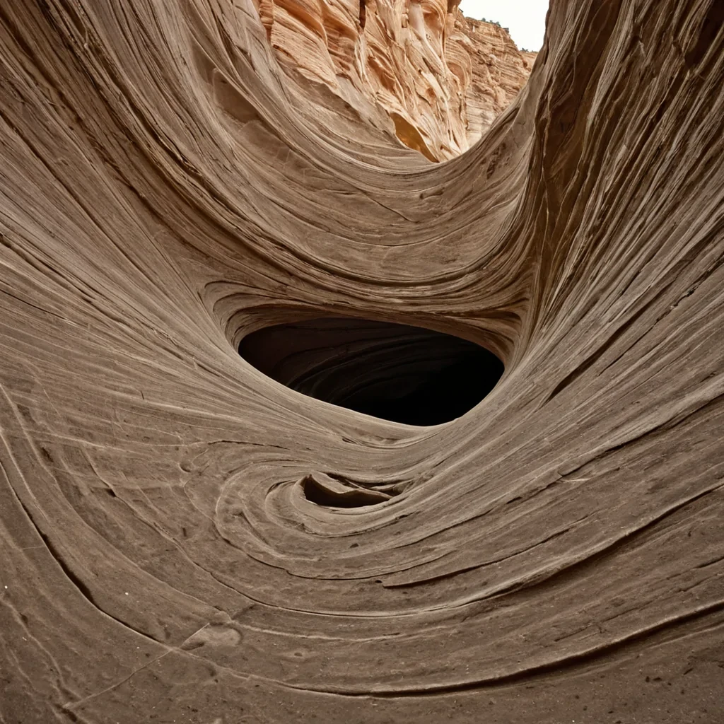 A single, selferoding thread of solidified silence, shaped like a 13dimensional Mbius strip of unformed gravity and reversed time, drifts through the center of a vast, inverted canyon of petrified windeach cliff face carved from the fossilized turbulence of a civilization that measured truth not by logic, but by the duration of synchronized, breathless stillness held just before the first lie was ever permitted to whisper in a world where deception was forbidden. The thread does not unravelit unweights, each refractive fold shedding a layer of ontological potential that never coalesced into a shared reality, reforming into ephemeral, amethystthreaded afterimages shaped like the negative space between two lips that never